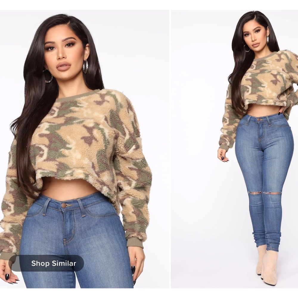 Action Woman Camo Pull Over- Olive/Combo